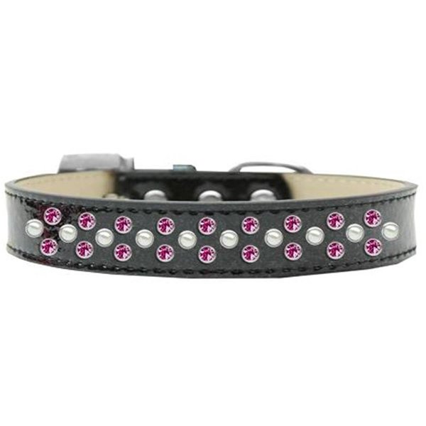Unconditional Love Sprinkles Ice Cream Pearl & Bright Pink Crystals Dog CollarBlack Size 20 UN851473